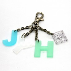 JYH이니셜 투명 아크릴키홀더