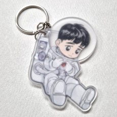 우주인 양면 무광아크릴키링